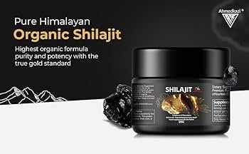 Pure Himalayan Organic Shilajit Resin Supplement with 85 Trace Minerals and Fulvic Acid, Authentic and Natural. 50 Grams [200 Servings per Container].